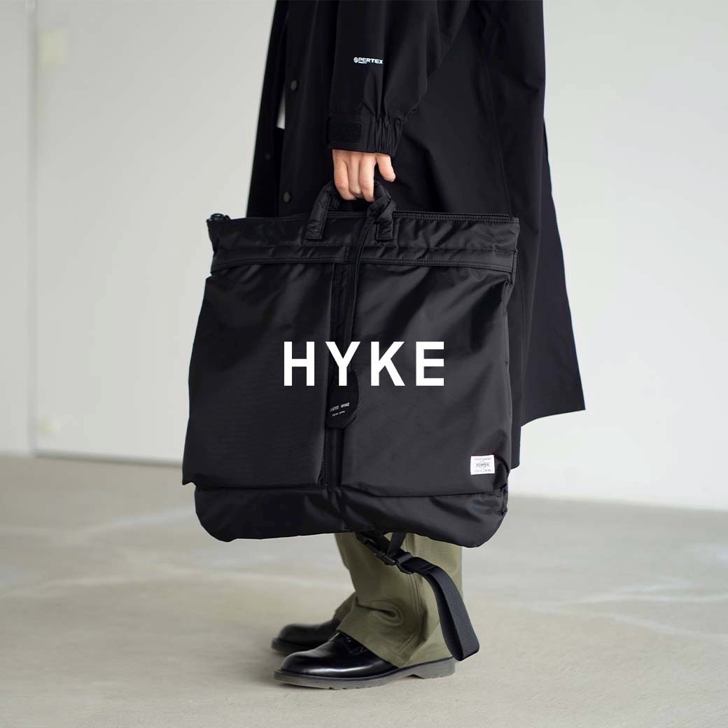 HELMET BAG (LARGE) PORTER × HYKE 黒 L 新品 - ショルダーバッグ