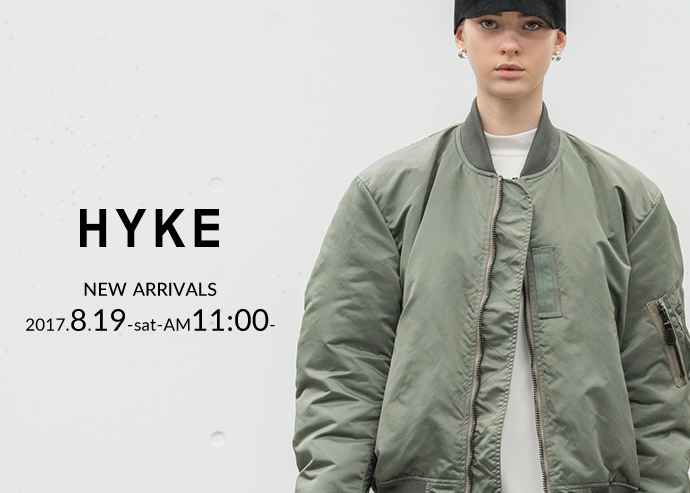 定価以下　HYKE TYPE MA-1 JACKET (BLACK)ハイク