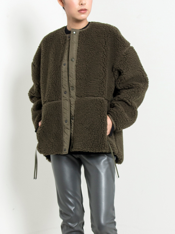 HYKE FAUX SHEARLING JACKET ハイク ボア ブルゾン-