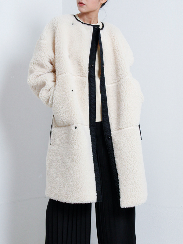 ❤️美品❤️HYKE❤️FAUX SHEARLING COAT◆ボアコート