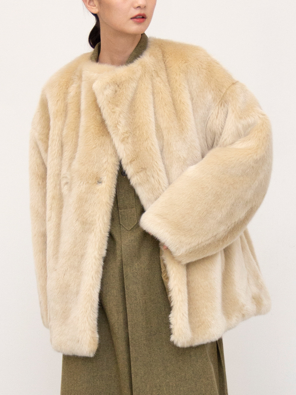 HYKE FAUX FUR REVERSIBLE JACKET ファーコート | vrealitybolivia.com