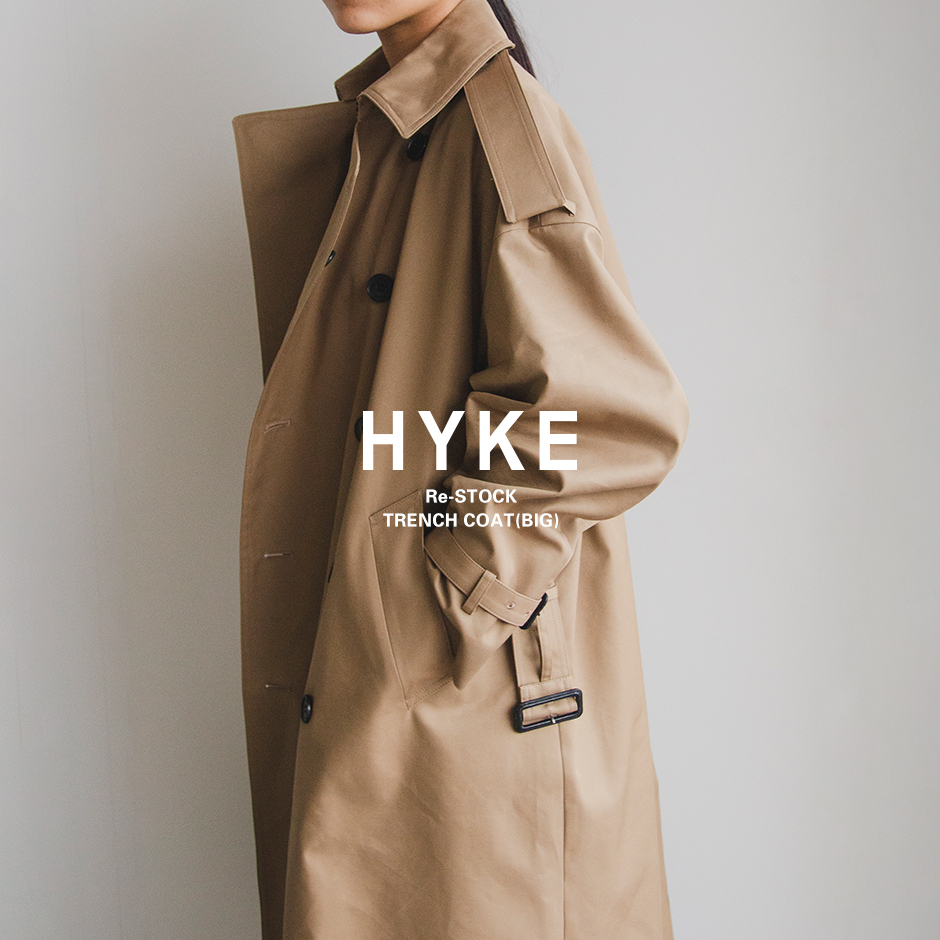 HYKE＞トレンチコートBIG 再入荷 | st company online store 入荷案内 ...