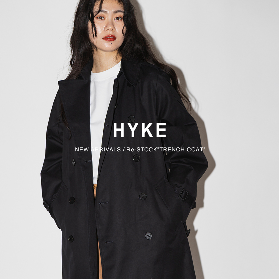 HYKE ハイク トレンチコート 1(S位) 黒